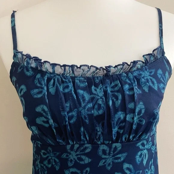 (sold)Vintage California Concepts sheer overlay floral mini dress boho  fairy - Picture 4 of 5